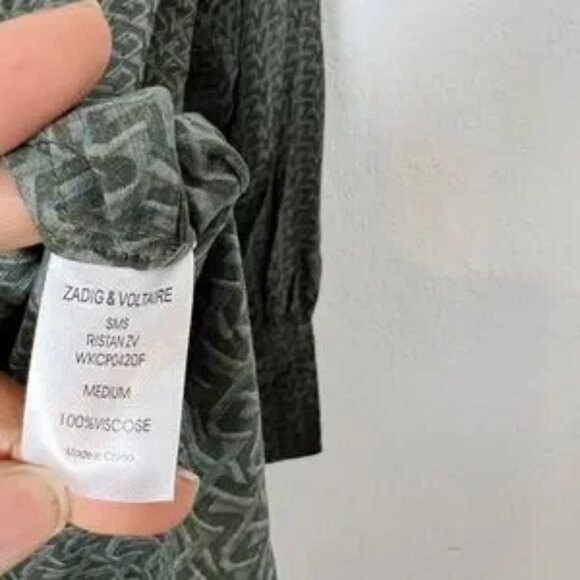 NEW Zadig & Voltaire Silk Shirt Dress - Picture 5 of 5